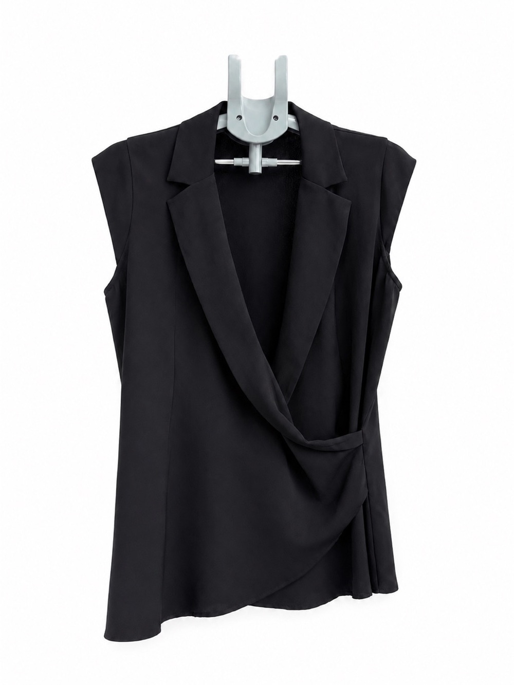 ✨3/30 Sale✨ CAbi Origami Crossover Faux Wrap Tunic Top Black Medium 757